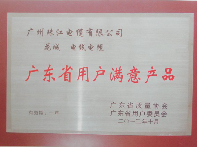 廣東省用戶滿意產品